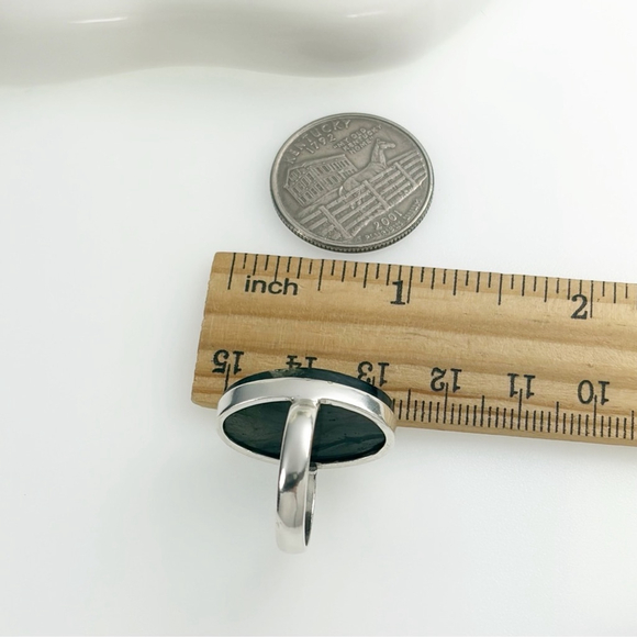 Sterling Silver 925 Purple Labradorite Ring Size 7 1/4 7.25 Boho New - Picture 7 of 8